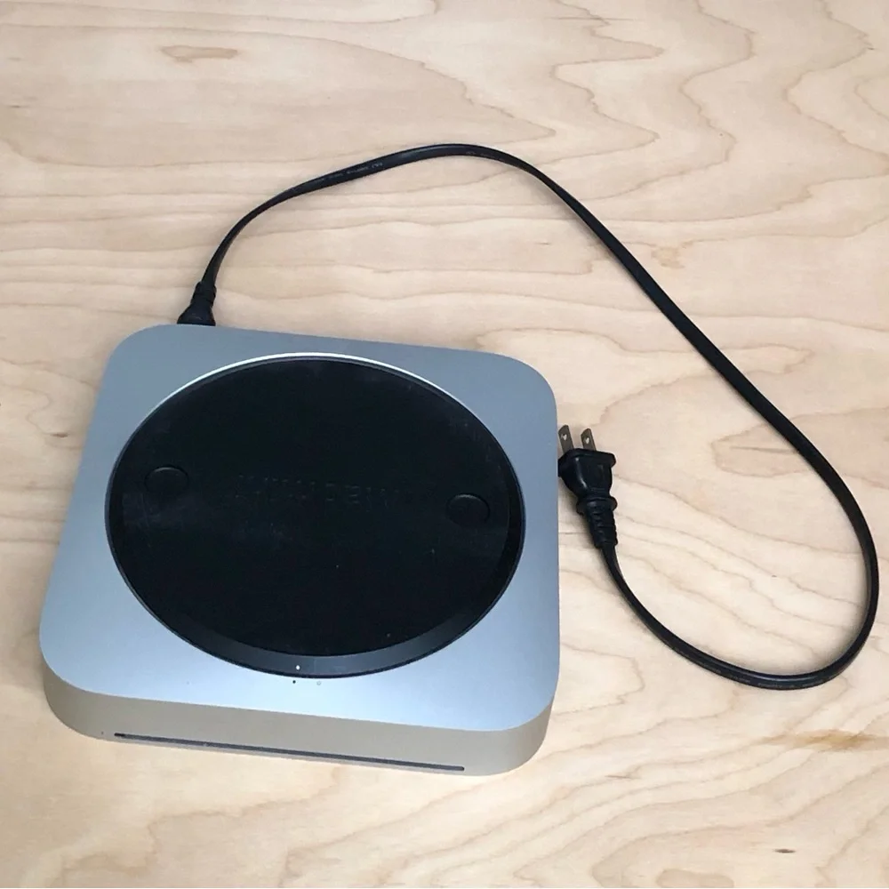 Apple Silver Mac mini with Black Apple Logo